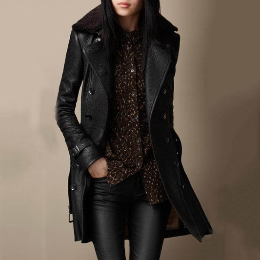 Joanna – Elegant Leather Autumn Jacket