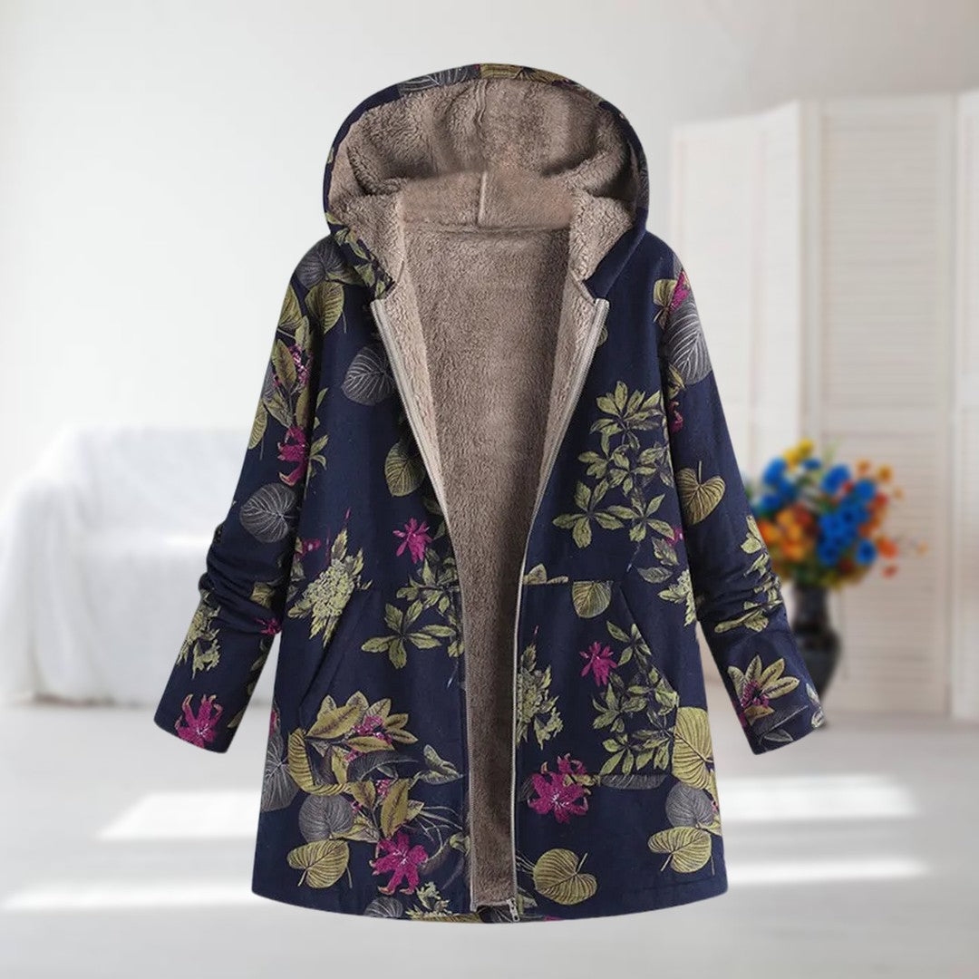 FLORA | Warm, softly lined knitted cardigan parka