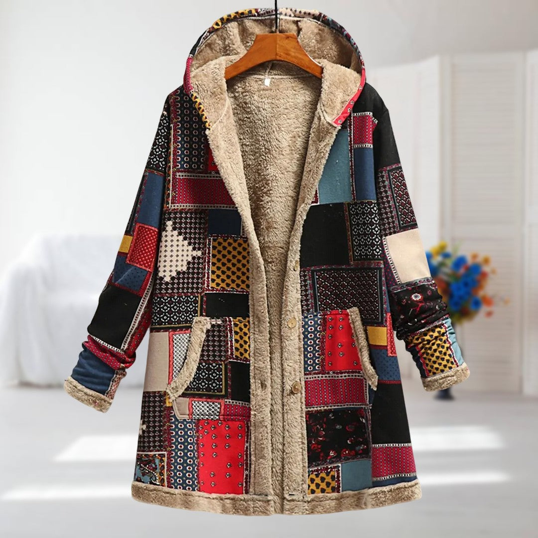 FLORA | Warm, softly lined knitted cardigan parka