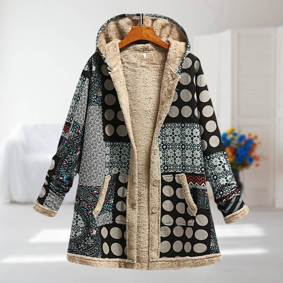 FLORA | Warm, softly lined knitted cardigan parka
