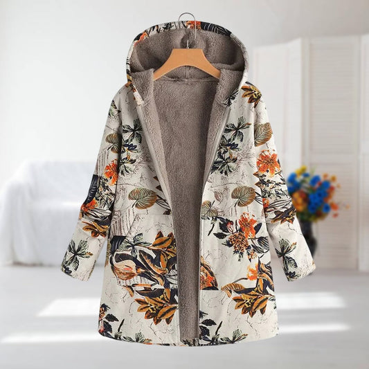 FLORA | Warm, softly lined knitted cardigan parka