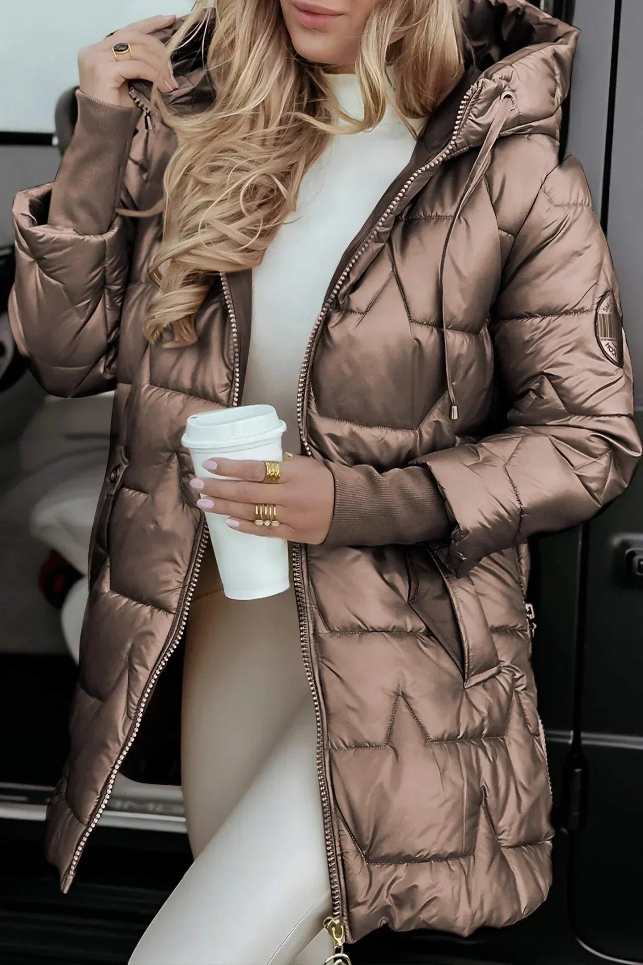 Marisa | Elegant winter coat with hood and lining