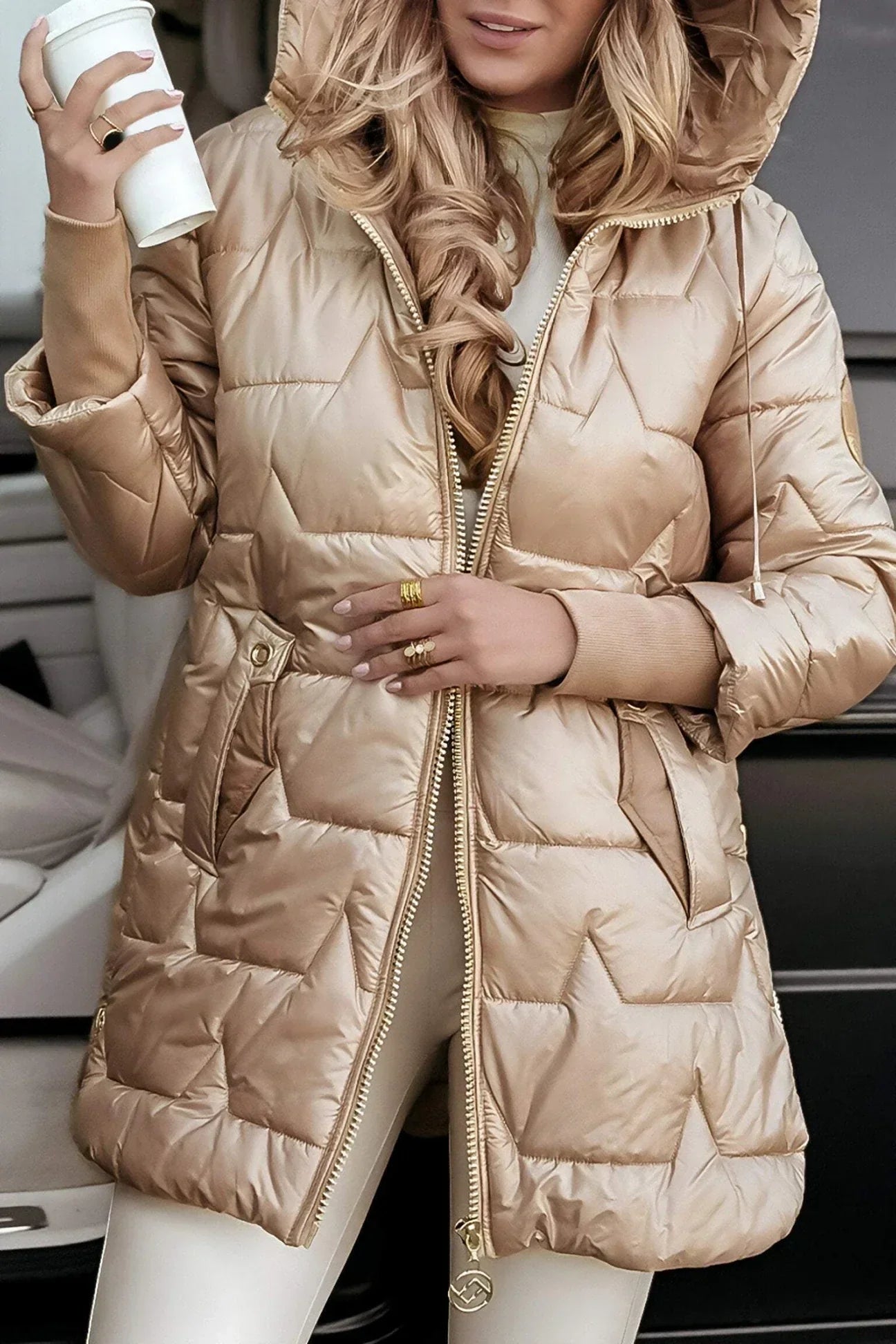 Marisa | Elegant winter coat with hood and lining